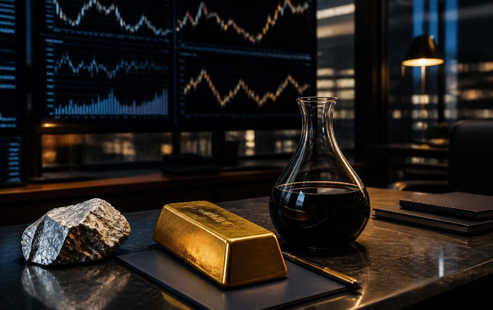 Gold, silver and energy markets represented in an institutional trading setting